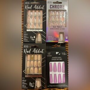 Ardell Nail Addict Press-On Nails - FOUR packs
